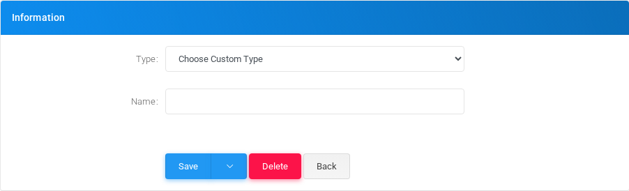 Custom Destinations add/edit form.