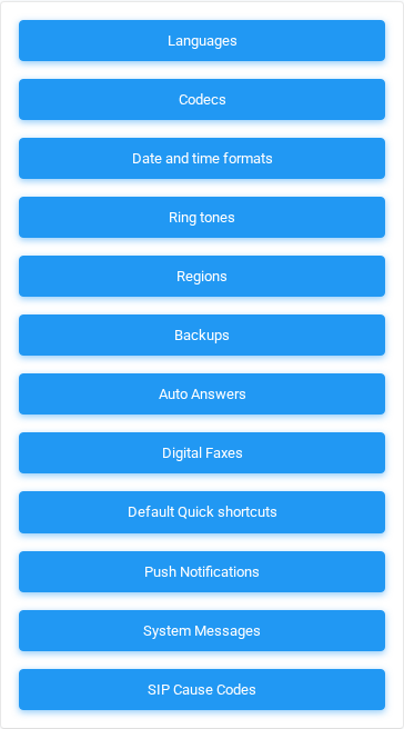 Administration Links section of Admin Settings.