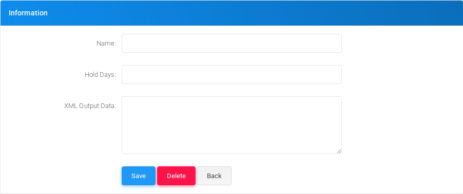 Response Paths add/edit form.