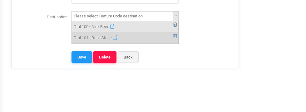 The Accounting queue removed from the selected destinations.