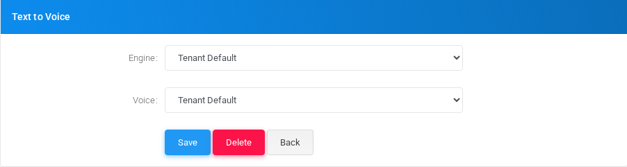 Text to Voice section on the edit form.