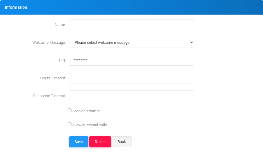 DISAs add/edit form.