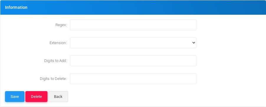 Internal Routing Rules add/edit form.