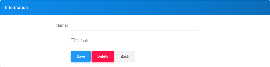 Switchboards add/edit form.