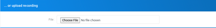... or upload recording section on the edit form.