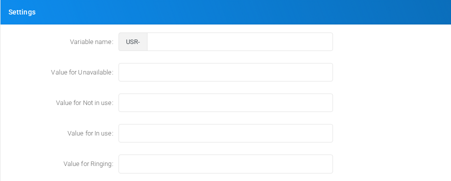 Settings section on the edit form.