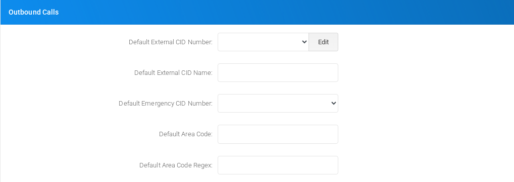 Outbound Calls section on the page.