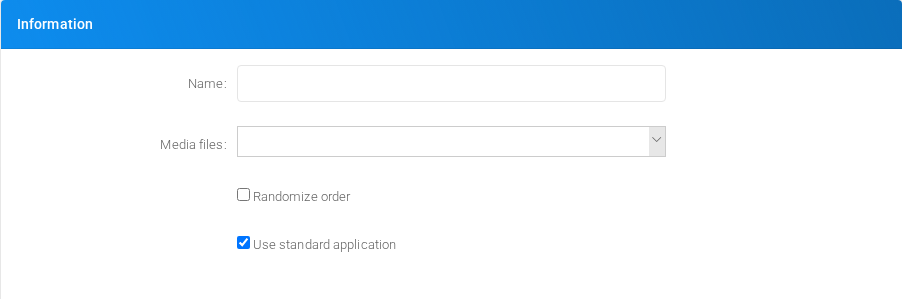 Information section on the edit form.