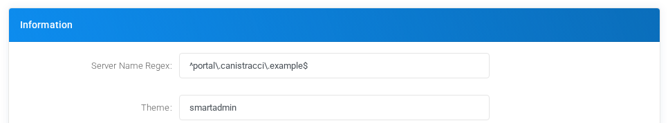 Theme editor identity and Smartadmin layout options with fictional values.