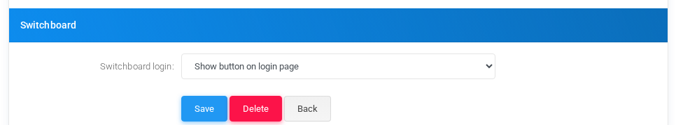 Theme editor switchboard link option with fictional values.